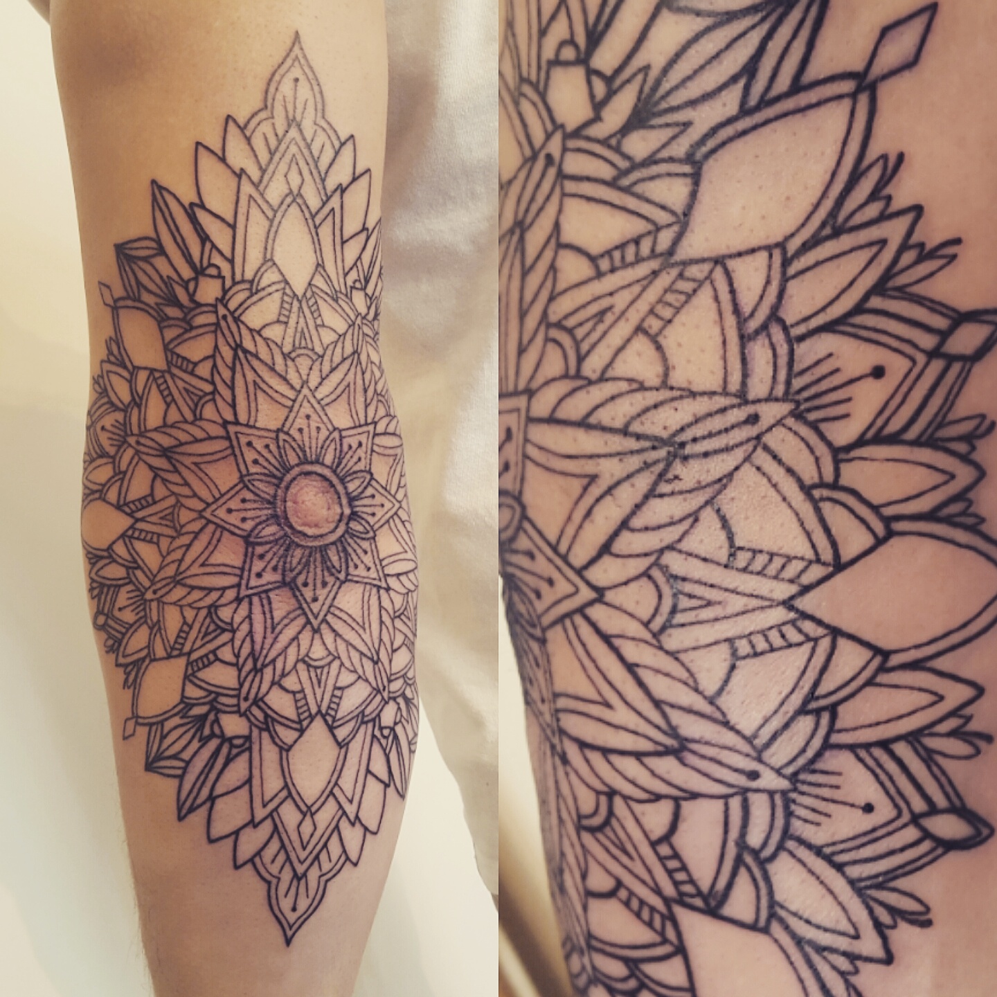 FYeahTattoos.com — Elbow ditch lotus inspired mandala done by Kyle...